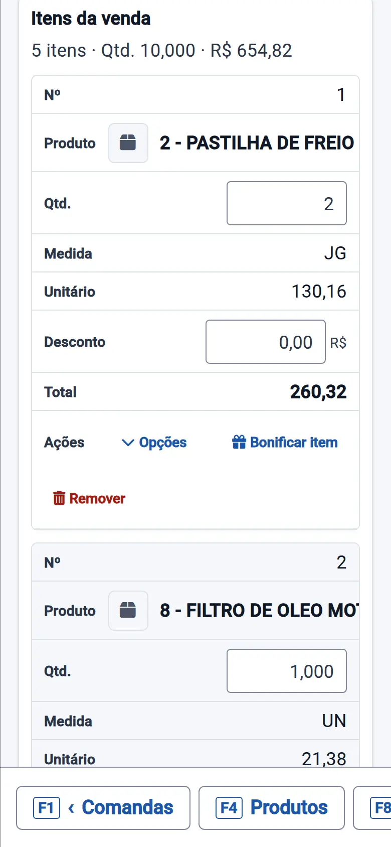 A mesma tela do VirtualWeb no celular